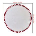 Rose Bouquet Blanket – 31.5inch 52-Flower Soft Throw with Gift Bag, 4 Colors, Romantic Gift for Valentine's Day Birthday Wedding