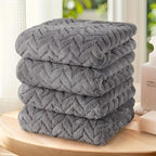 Quick-Dry Multipurpose Towel Set of 4 – 13.4×29.1 Inch Soft Lint-Free Towels for Bathroom, Kitchen, Face Washing & Car Cleaning | Multi-Color Options