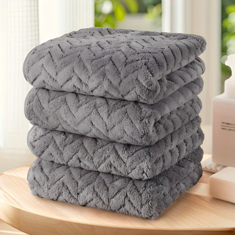 Quick-Dry Multipurpose Towel Set of 4 – 13.4×29.1 Inch Soft Lint-Free Towels for Bathroom, Kitchen, Face Washing & Car Cleaning | Multi-Color Options