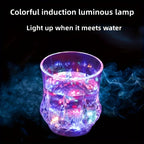 LED Light Up Cups Set of 2 | Water Activated Glowing Wine Glasses Multicolor Flashing Drinkware for Party Bar Easter