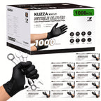 Black Nitrile Gloves Disposable Food Safe Latex Free Powder Free Heavy Duty Puncture Resistant Kitchen Cooking Cleaning Dishwashing Gloves S M L XL 200 600 1000 Count