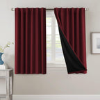 Blackout Curtains 2 Panels 100% Room Darkening 96 Inch Long – Triple Weave Thermal Insulated Back Tab & Rod Pocket Window Drapes for Bedroom & Living Room