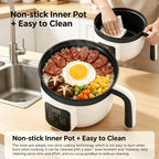 Rice Cooker with Pre-Set Timer & Auto Keep Warm - Non-Stick One-Button Rice Maker with Steaming Rack Option, Easy-to-Use Compact Rice Cooker for Home, Dorm & Family Cooking