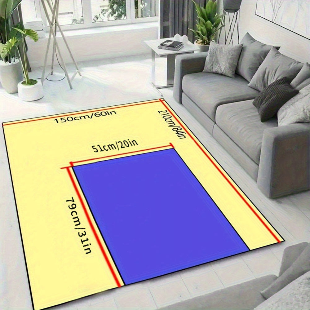 Crystal Velvet Area Rug Traditional Camel Brown Bordered – Non-Slip Machine Washable Plush Carpet, 800g/sqm Dense Pile, 31x20in