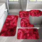 Plush Bath Rugs Set 1-6 Pieces, Multi-Color Microfiber Non-Slip Bathroom Mats – Soft Water Absorbent Thick Machine Washable Toilet Mats for Bathroom, Tub & Shower