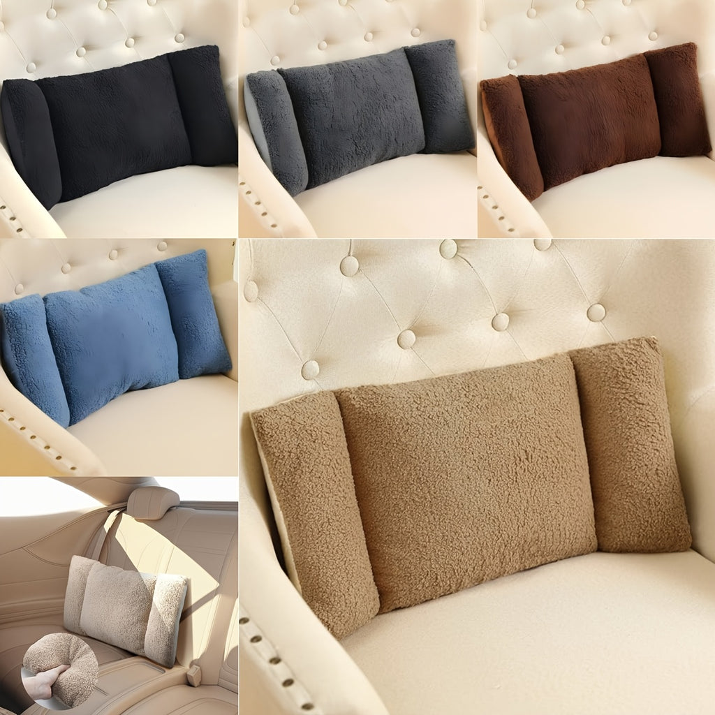 3-Section Adjustable Lumbar Support Pillow for Office Chair Sofa Bed Car Seat Ergonomic Back Cushion Hand Washable 5 Colors