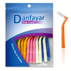 Interdental Brushes 36 Pack L-Shaped - Soft Nylon Bristle Floss Picks for Braces Teeth Cleaning Sensitive Gums Adults Multiple Sizes