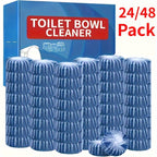 Automatic Toilet Bowl Cleaner Tablets 48 Count, Blue Tank Tablets with Jasmine Fresh Scent Powerful Stain Remover & Long-Lasting Deodorizer for Home & RV Toilets, Easy Drop-In Use
