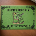 Welcome Mat Green Frog Pattern Indoor Outdoor Doormat – Anti-Slip Backing Edge Locking Entryway Rug for Living Room & Home Decor | Multiple Sizes
