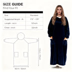 Wearable Blanket Hoodie – Oversized Giant Flannel Hooded Blanket Jacket for Women & Men | Ultra Soft, Warm, with Pocket | 5 Colors