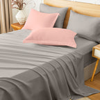 Bed in a Bag 7-Piece Double-Sided Checked Comforter Set – Ultra Soft Fluffy All Season Bedding with Flat Sheet Fitted Sheet Pillowcases Shams, Twin XL Full Queen King