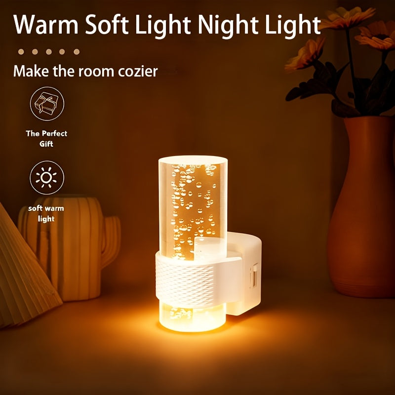 LED Night Lights Plug into Wall, 2 Pack 3000K Dimmable – Auto Dusk-to-Dawn Light Sensor, Adjustable Brightness, Modern Wall Mount for Hallway, Bedroom, Bathroom & Nursery – White & Black