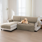L-Shaped Sectional Sofa Cover 100% Liquid-Resistant Couch Slipcover with Non-Slip Straps for Dogs Cats Pets Left Right Chaise