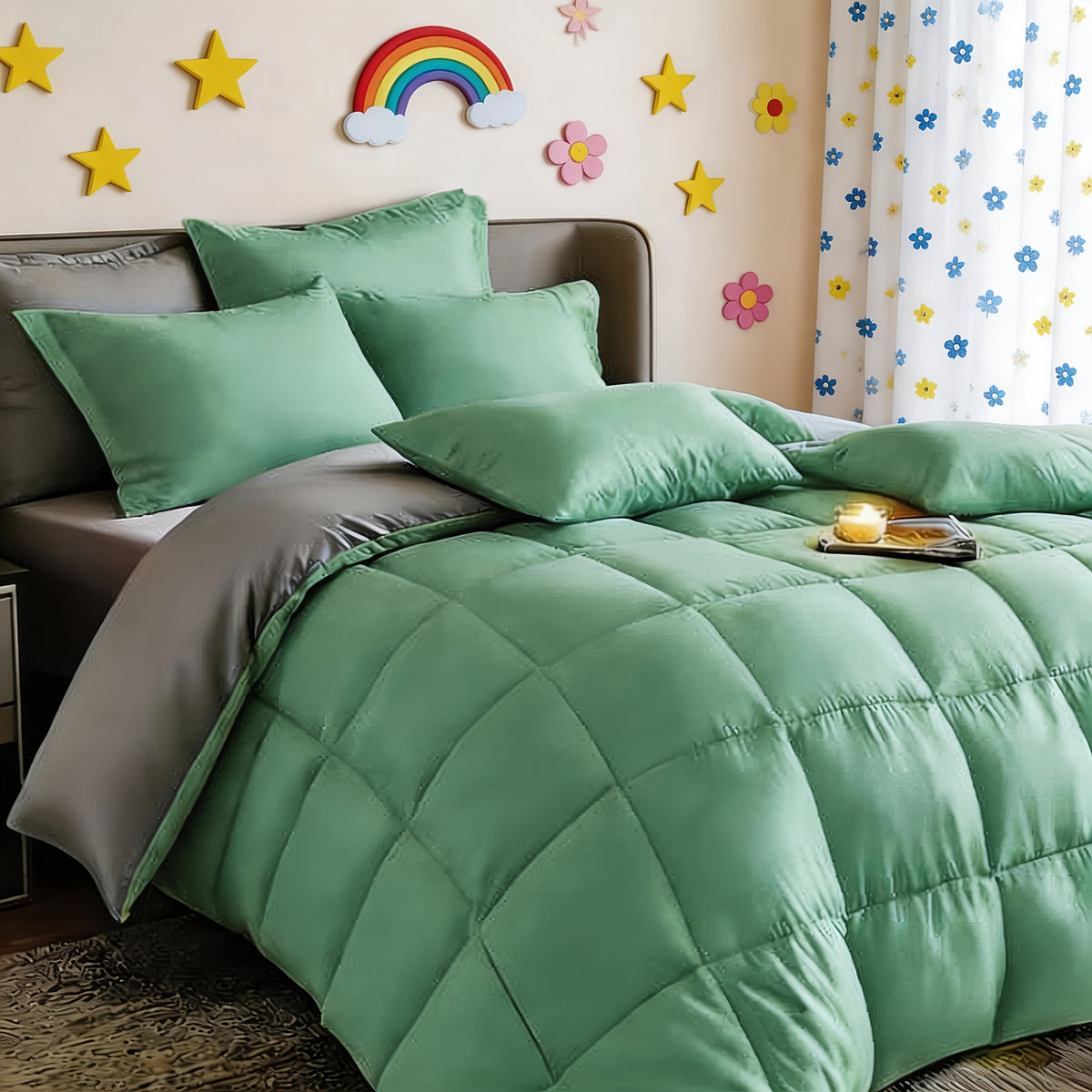 Comforter Set 3pcs 5pcs 7pcs - Extra Thick Warm Bedding Set with Sheet Sets & Pillowshams, Full Queen King Size, Machine Washable, Halloween Themed Kids Room Decor