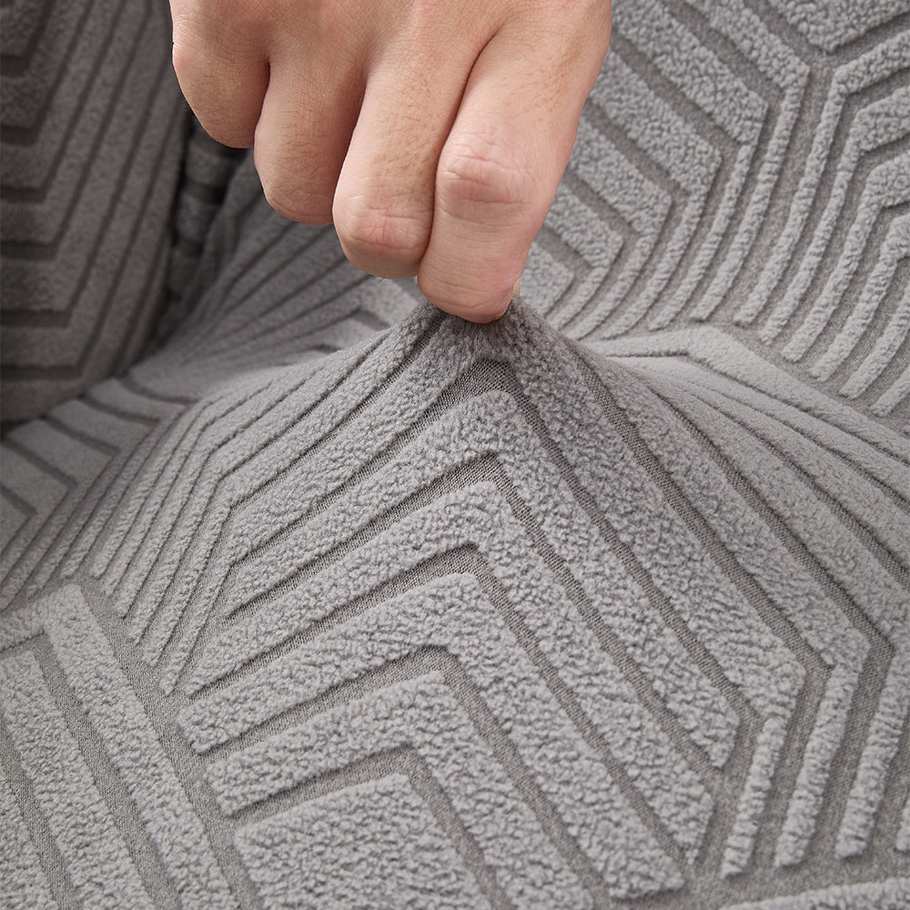 Ruffle Skirt Jacquard Fleece Sofa Cover High Stretch Slipcover Universal Elastic Washable Furniture Protector 1 2 3 4 Seater Living Room Bedroom Office RV