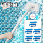 Shower & Bathtub Cleaning Brush Set with Replaceable Heads – Tile, Wall, Floor & Window Glass Scrubber – 7pc / 11pc / 16pc