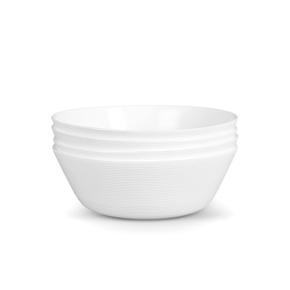 Large Opal Glass Soup Bowls Set of 4 – 38oz 7.5 Inch White Ramen Noodle Salad Bowls, Anti-Slip Anti-Scald, Dishwasher, Microwave & Refrigerator Safe