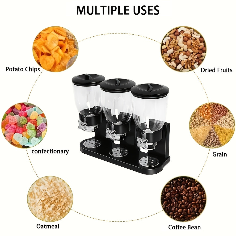 Dry Food & Candy Dispenser with Spoon, Bowl & Lid – 17.5oz Countertop Snack Organizer for Pantry, Oatmeal, Nuts, Granola & Treats
