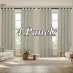 Sheer Curtains Semi Transparent Panels with Top Loop Pleated Header for Bedroom Living Room – Set of 2 or 4, 70-80G Lightweight Fabric, Multiple Sizes & Colors