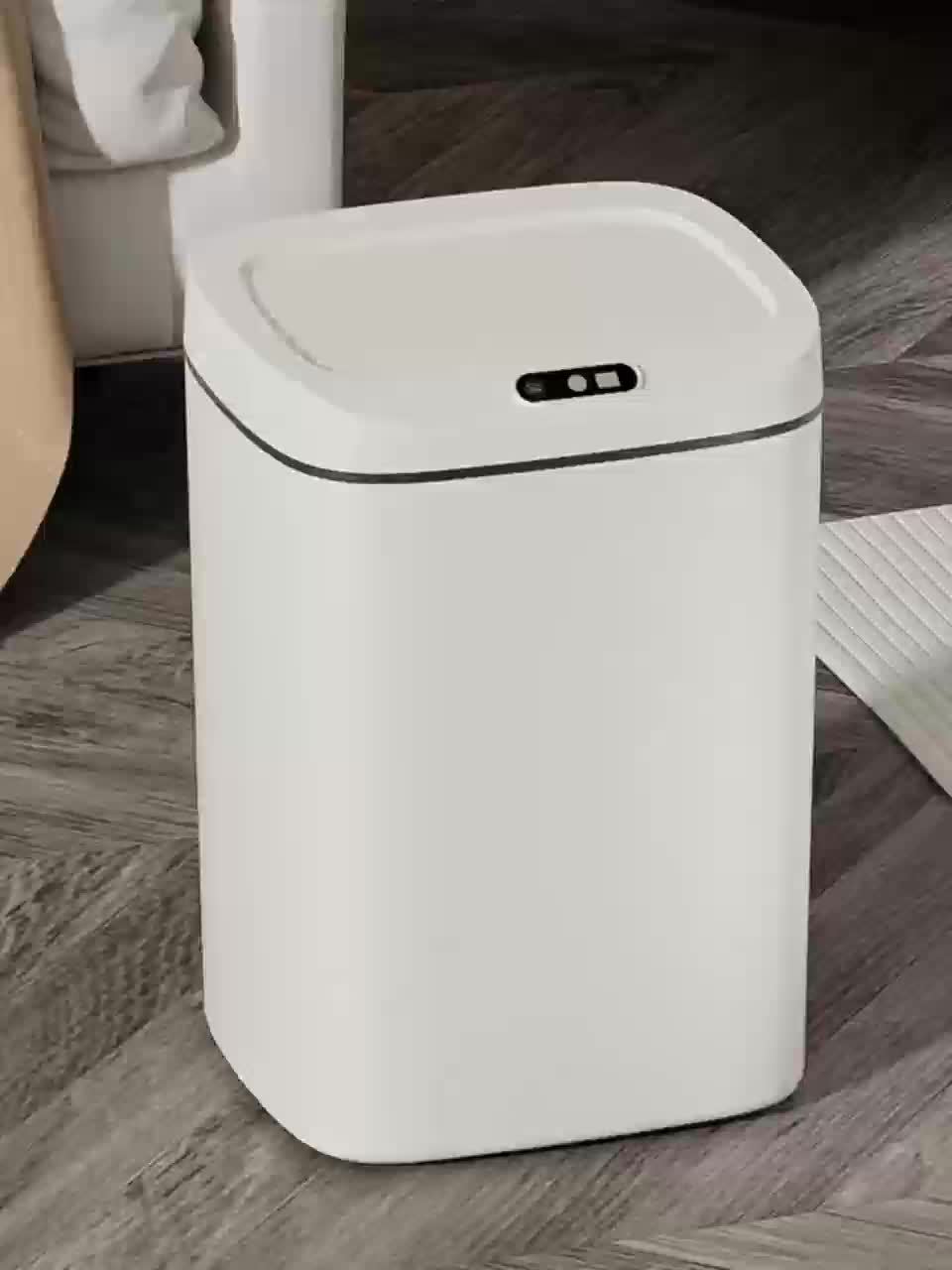 Smart Motion Sensor Touchless Trash Can with Odor-Sealing Lid Hands-Free Hygienic Waste Bin for Bathroom Office Bedroom Small Spaces 12L 16L 3.7 Gallon