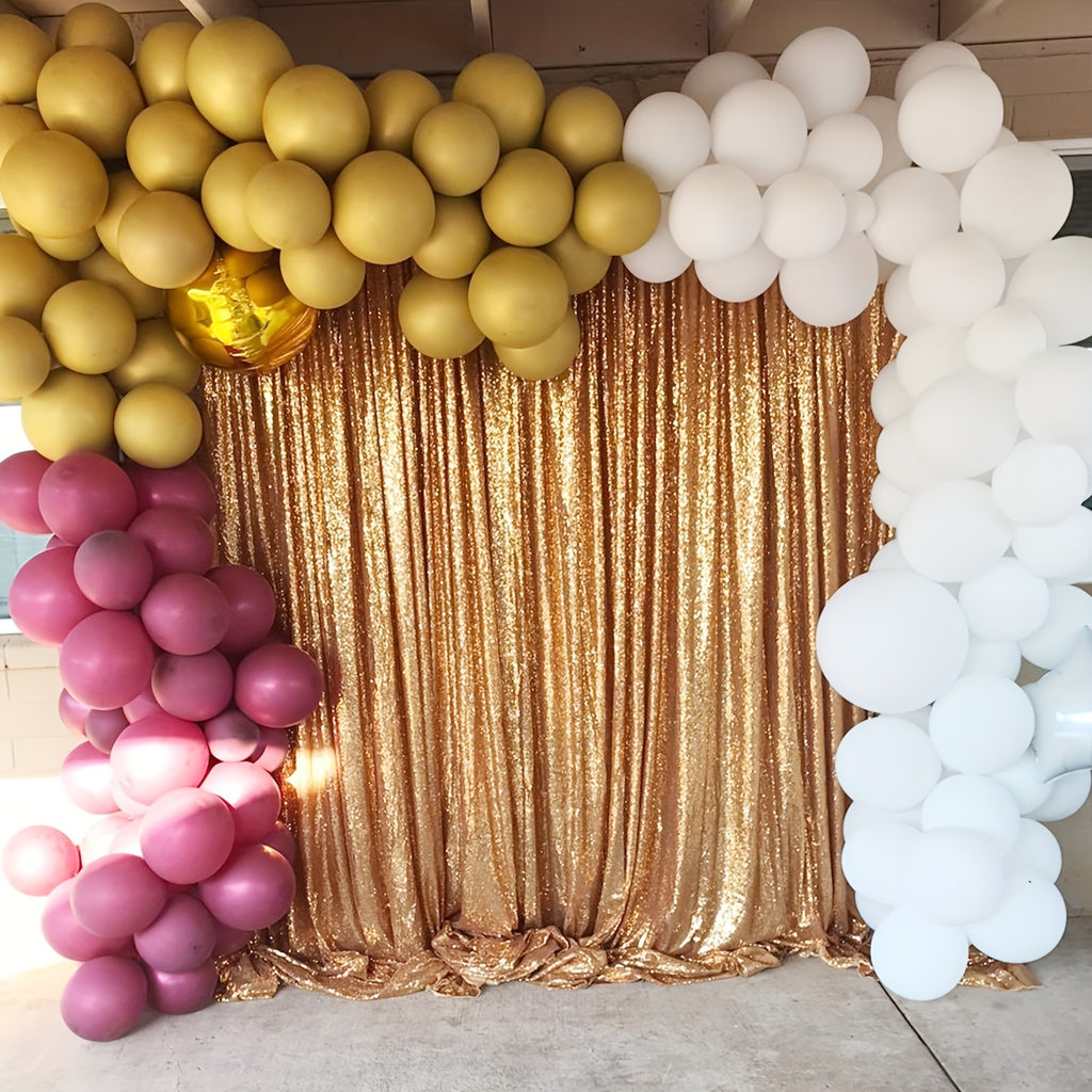 Sequin Backdrop Curtains – Glitter Party & Wedding Background Panels, 2ft×8ft per Panel, 4/6/8 Panel Sets, 29 Colors for Birthday, Stage, Bridal & Event Decor