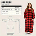 Wearable Blanket Hoodie – Oversized Giant Flannel Hooded Blanket Jacket for Women & Men | Ultra Soft, Warm, with Pocket | 5 Colors