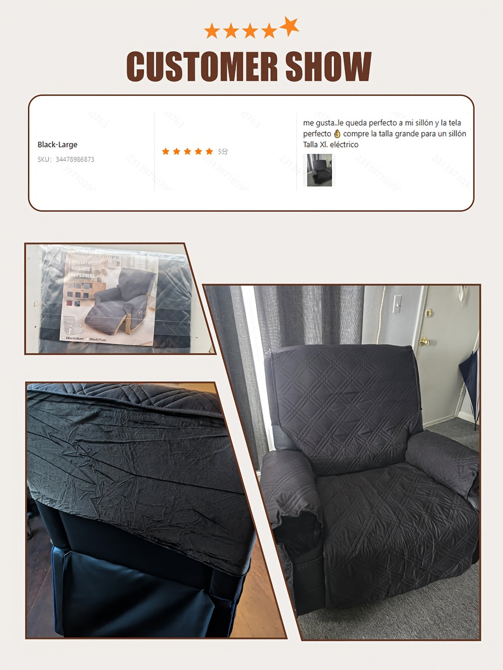 T-Cushion Armchair Cover Anti-Slip Double-Sided Design, Machine Washable Elastic Band Closure Chair Slipcover, Pet-Friendly All-Season Furniture Protector, Available in Small & Large – 8 Colors