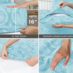 Paisley Bed Sheet Sets Queen King Twin Full Cal King – Soft Brushed Microfiber Deep Pocket Fitted Sheet & Pillowcases, Wrinkle Free