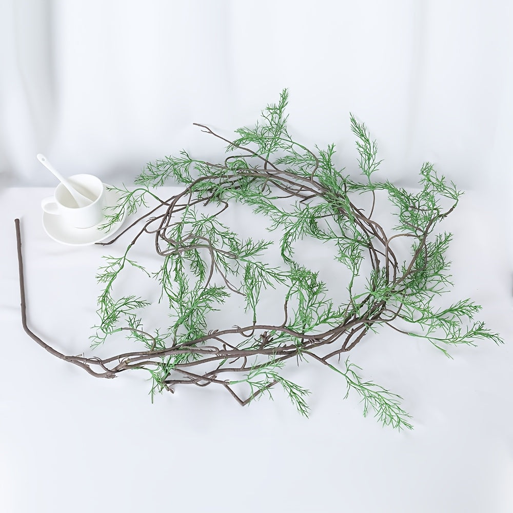 Large Realistic Artificial Ivy & Fern Hanging Plant - Lifelike Fake Vine with Lush Green Foliage, Durable Plastic, Indoor & Outdoor Decor for Home, Office, Porch & Balcony