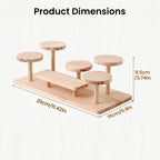 Multi-Tier Wooden Desk Organizer 5 or 6 Tray – Space-Saving Standing Shelf Rack for Cosmetics, Jewelry, Decor & Office Supplies