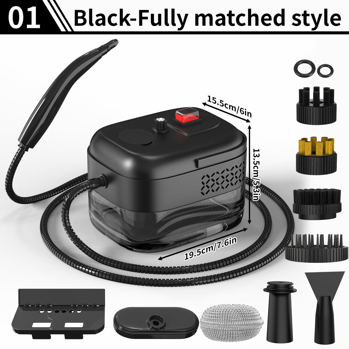 Steam Cleaner Multi-Model – High-Pressure Handheld with LCD Display, Gear Adjustment & 40oz Tank | One-Key, DMT02, D05 & XL Capacity CA02 for Kitchen, Carpet & Sofa