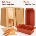 Nonstick Loaf Pan with Lid Carbon Steel Pullman Bread Pan – 9.5 & 10.5 & 13-Inch Homemade Bread Baking Pan with Bread Bags for Sandwiches & Toast