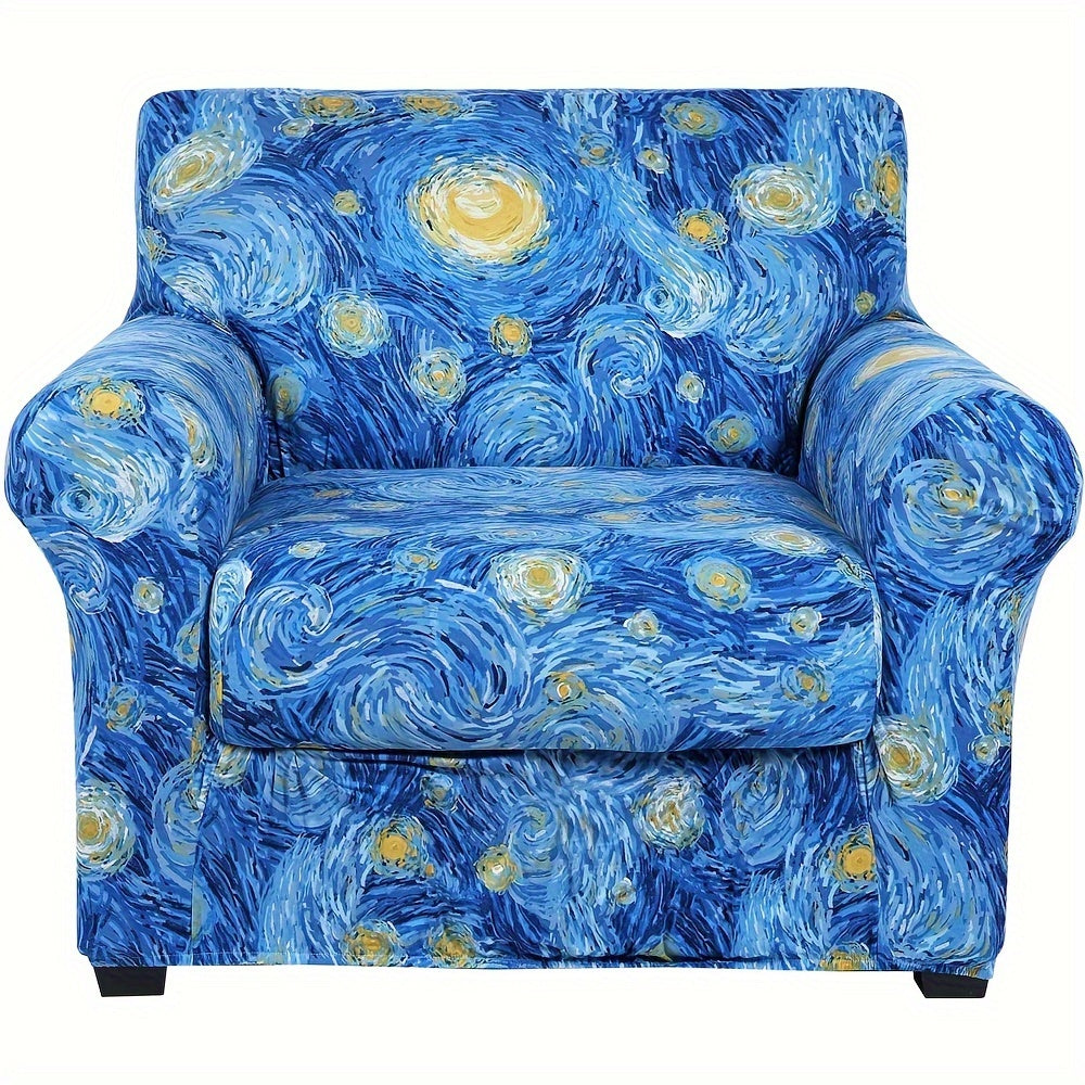 Boho Floral Sofa Slipcover Set with Separate Seat Cushion Covers – Washable Stretch Couch Cover for Armchair Loveseat Sofa, Drawstring Fit, Pet Friendly, 6 Colors