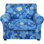 Boho Floral Sofa Slipcover Set with Separate Seat Cushion Covers – Washable Stretch Couch Cover for Armchair Loveseat Sofa, Drawstring Fit, Pet Friendly, 6 Colors
