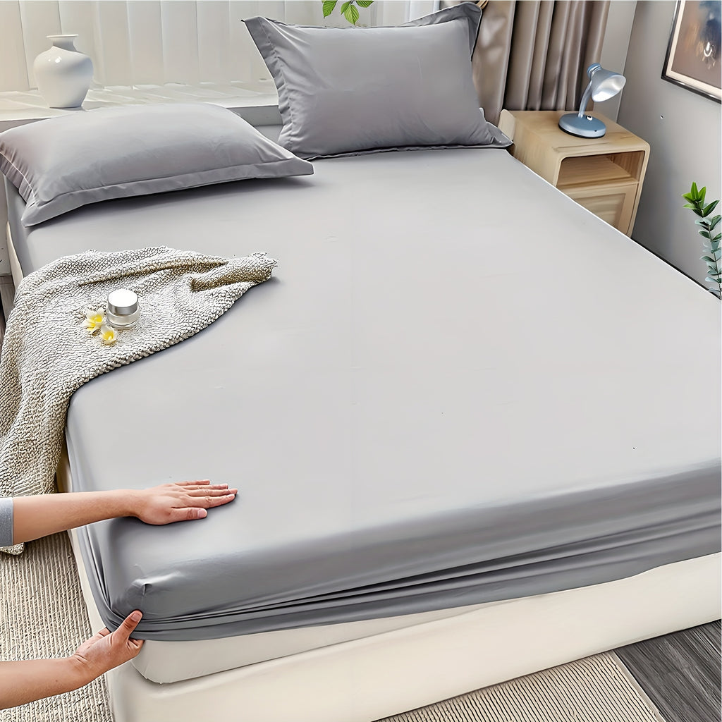 Fitted Sheet Set 3 Piece Solid Color – Soft Breathable 14" Deep Pocket Bed Sheet with 1 or 2 Pillowcases, All Season Machine Washable Bedding, Great Gift for Any Bedroom