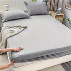 Fitted Sheet Set 3 Piece Solid Color – Soft Breathable 14" Deep Pocket Bed Sheet with 1 or 2 Pillowcases, All Season Machine Washable Bedding, Great Gift for Any Bedroom