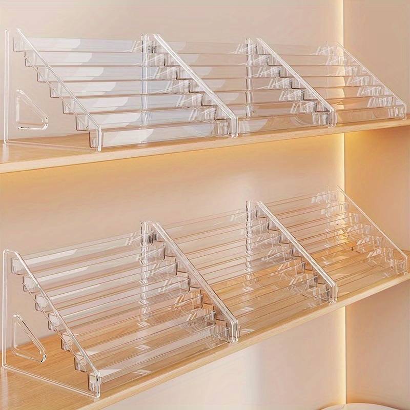 Stackable Nail Polish Storage Box, 5 & 6-Tier Clear Organizer for Nail Polish, Makeup & Beauty Accessories — Space-Saving Vanity & Countertop Display