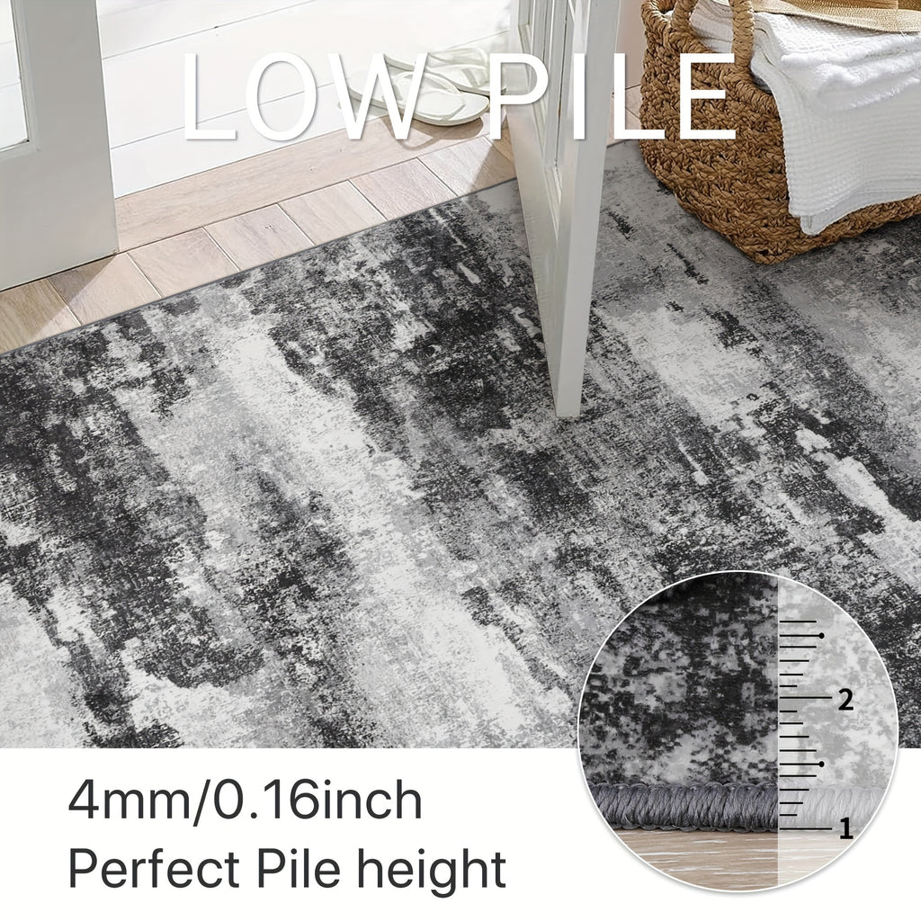 Modern Abstract Area Rug Machine Washable Non-Slip Large Soft Floor Carpet for Living Room Bedroom Dining Room – 6 Sizes 2x5 to 9x12 Ft