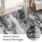 Modern Abstract Area Rug Machine Washable Non-Slip Large Soft Floor Carpet for Living Room Bedroom Dining Room – 6 Sizes 2x5 to 9x12 Ft