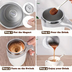 Self Stirring Coffee Cup 8.45oz Automatic - One Button Electric Mixing Mug with Lid, Reusable Travel Cup for Coffee, Milk & Protein Powder, Style A & B, Perfect Christmas Gift