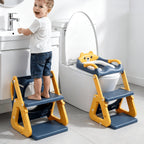 2-in-1 Potty Training Toilet Seat with Step Stool for Toddlers – Adjustable Height, Anti-Slip Pad & Splash Guard for Boys & Girls