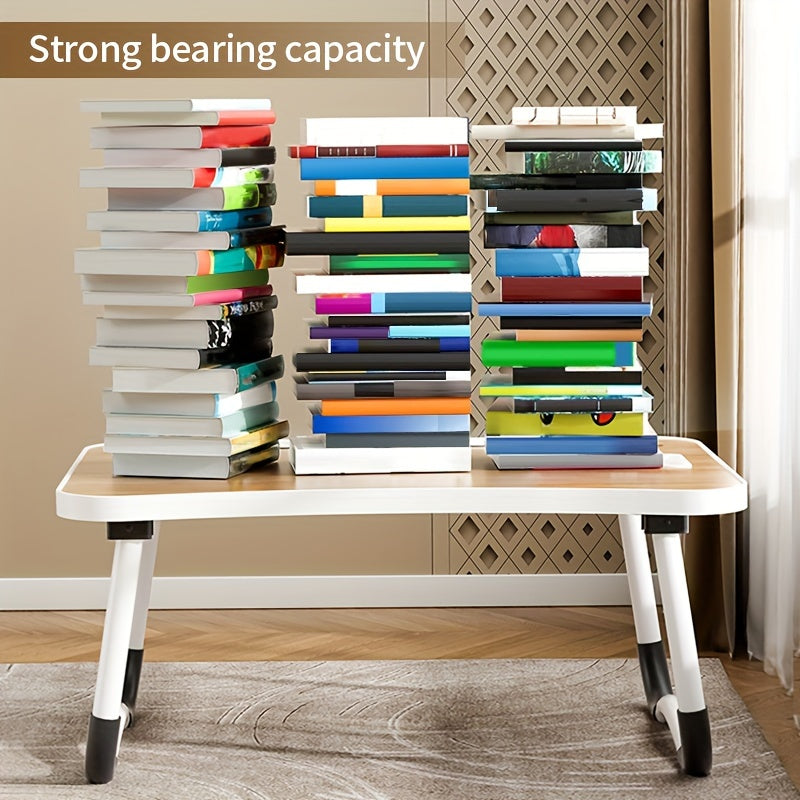 Portable Foldable Laptop Bed Table – Lap Desk with Cup Holder, Tablet & Card Slot, USB Option, for Bed Sofa Floor, Eating Reading Writing, 11 Styles