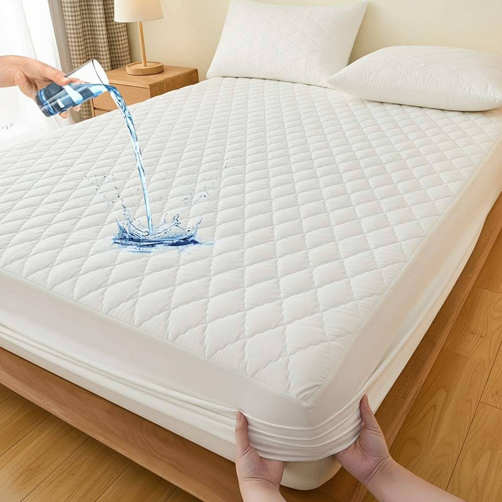 Mattress Protector Cover – Soft Breathable Cooling Fitted Sheet Style, Machine Washable, Twin Full Queen King, 7 Colors, Minimalist Bedding Essential