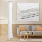 61" LED Floor Lamp with White Fabric Shade – 3 Adjustable Color Temperatures, APP & Remote Control Corner Standing Lamp for Bedroom Living Room, Valentine’s Day Birthday Gift