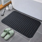 Foldable Non-Slip Shower Mat PVC Bathtub Mat with Suction Cups – 27.56x15.75 Inch, Compact & Easy to Store, Black Bathroom Safety Mat