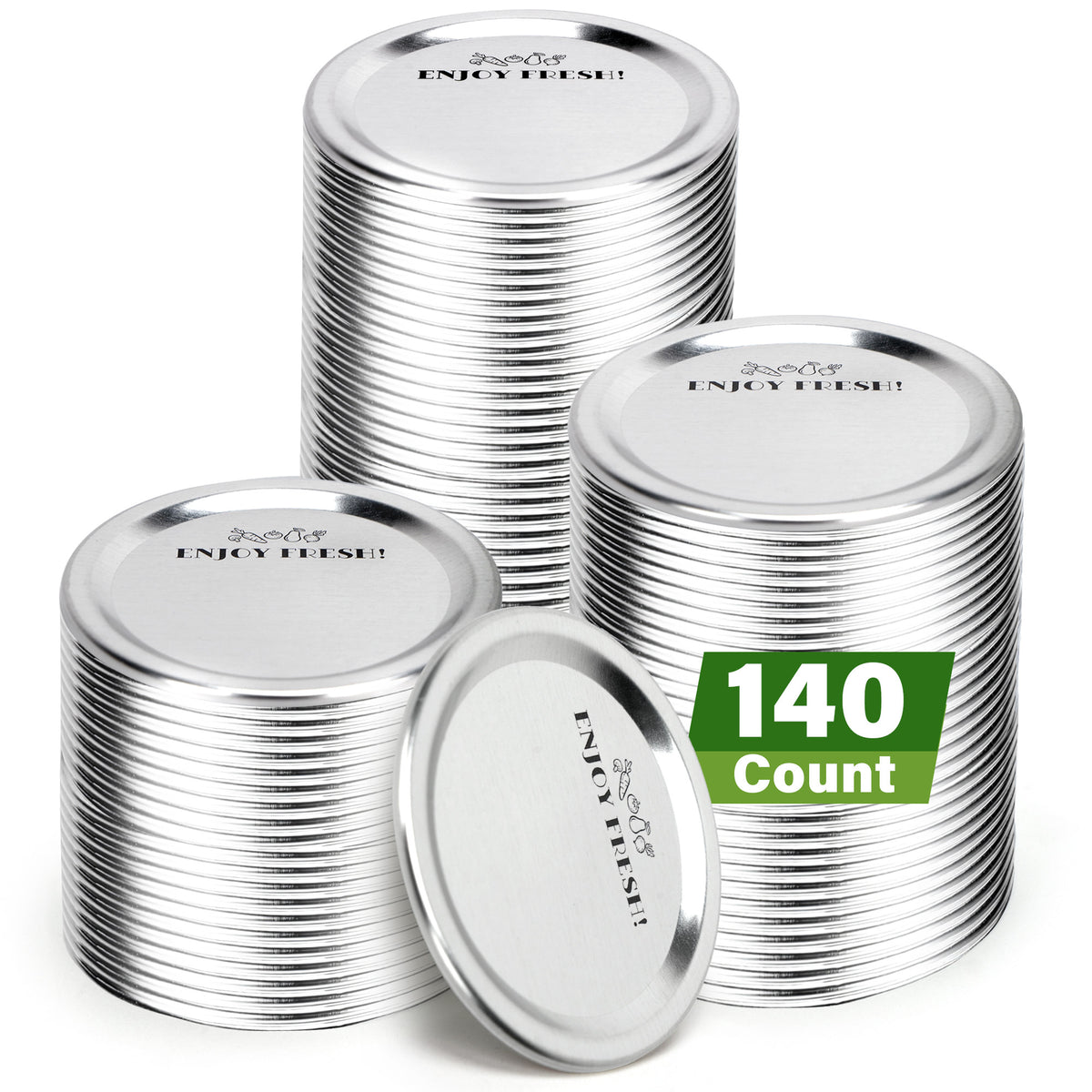 Canning Lids 140 Count Regular Mouth Mason Jar Lids Metal Food-Grade Seal for Home Canning Pickling Jam Jelly Preserving