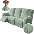3-Seater Recliner Cover - Plush High Stretch Wear-Resistant Machine Washable Easy Clean Sofa Protector for Living Room and Bedroom