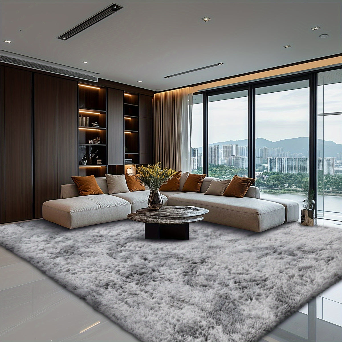 Fluffy Area Rug 200x300cm Super Soft, Large Indoor Shag Rug for Living Room Bedroom Office, Non-Slip Plush Floor Mat in Multiple Colors
