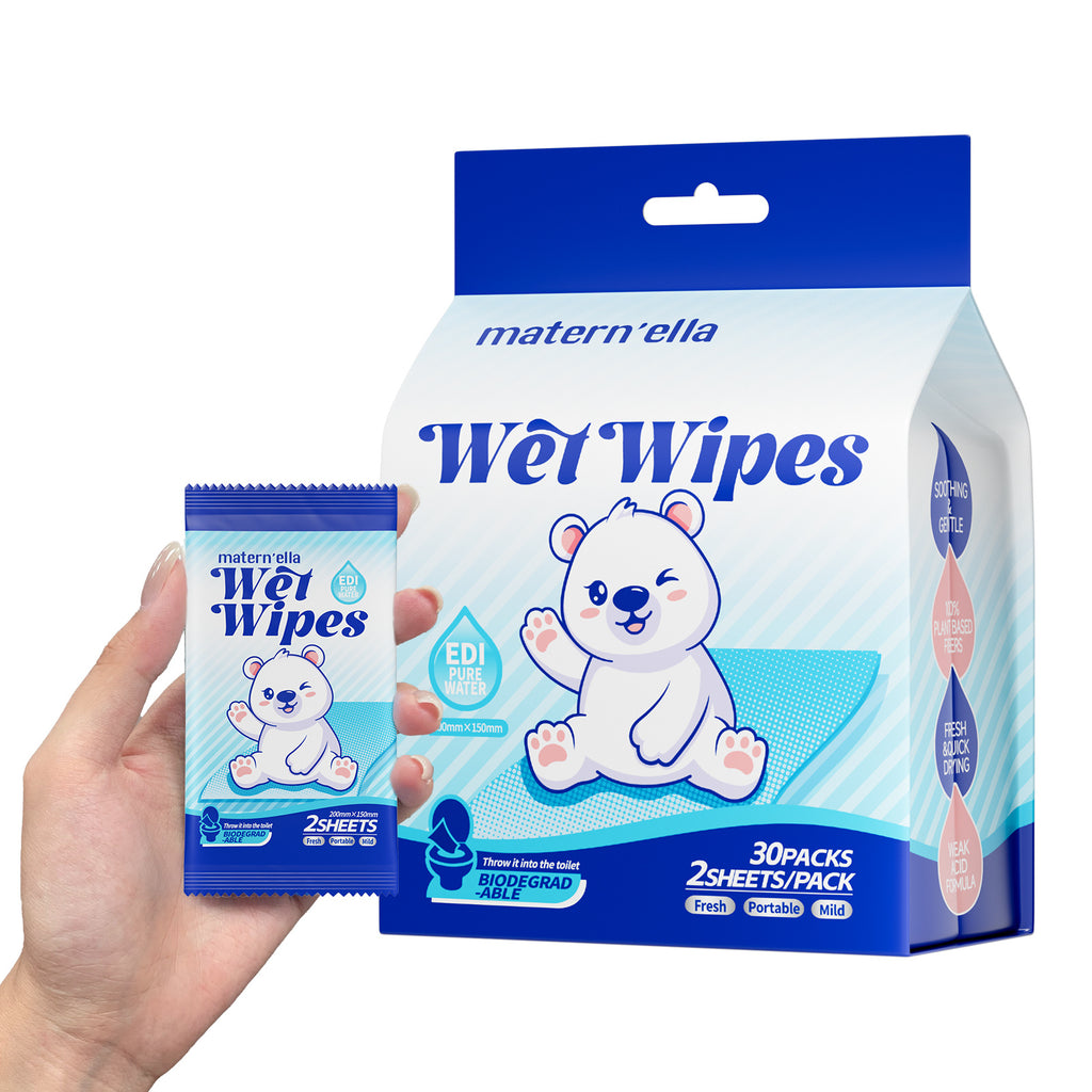Flushable Wet Wipes with Probiotics, Plant-Based Fibers Fragrance-Free Sewer-Safe Butt Wipes, Soft Thick Disposable Personal Care Wipes for Adults, Incontinence & Sensitive Skin, Multi-Pack
