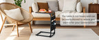 C-Shaped End Table with Charging Station – Sofa Side Table, 50LBS Capacity, Slides Under Sofa, Snack & Laptop Table for Living Room Bedroom (1pc/2pcs, w/wo Storage Bag)